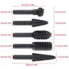 5-teiliges Hartmetall-Rotfeilen-Set - Wolfszahn-Schleifkopf für Holz-/Metallbearbeitung, Professionelles Dremel-Zubehörset