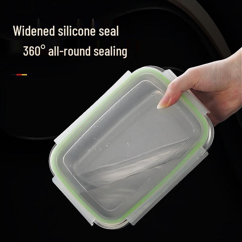 GOWKE 304 Stainless Steel Microwaveable Food Storage Container Set