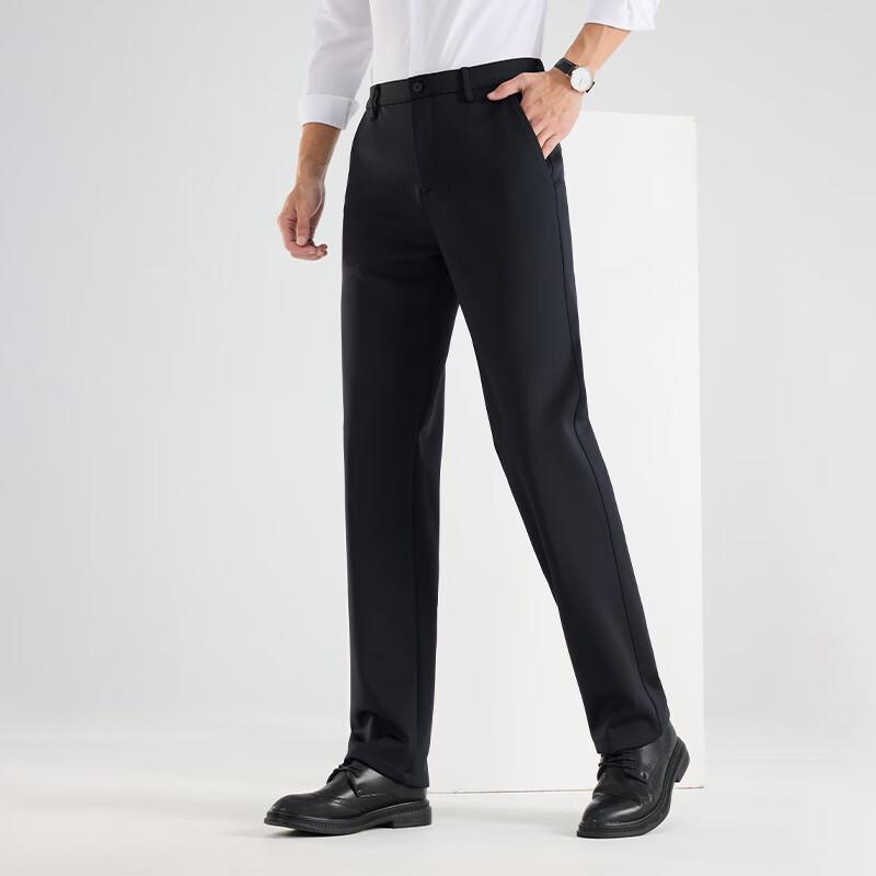 Fengxun Men's Straight-leg Business Casual Trousers