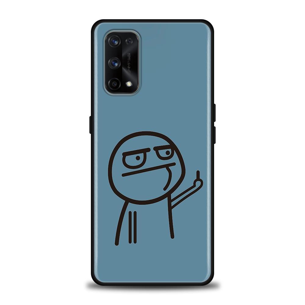 Funny Man Middle Finger Fucek Case For Realme C21Y C21 C25 C20 C15 C12 C11 GT Master Neo Neo2 5G Fundas Capa Silicone Soft Cases