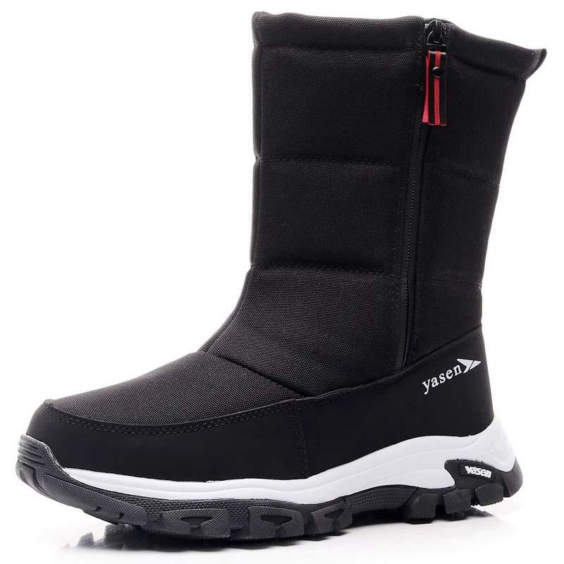 Pánské a dámské zimní kožené jedny zesílené polstrované voděodolné útulné teplé chladné lehké turistické voděodolné protiskluzové sněhule