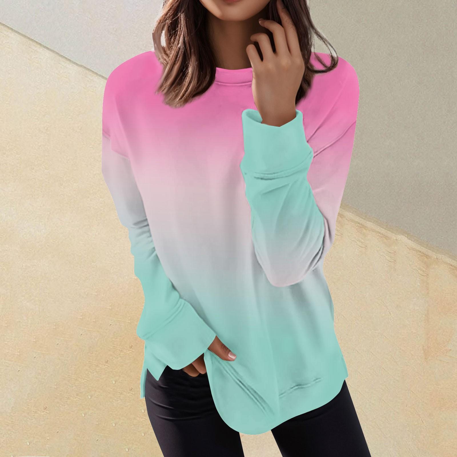 

Женский повседневный модный пуловер с длинным рукавом и круглым вырезом с принтом XXXL