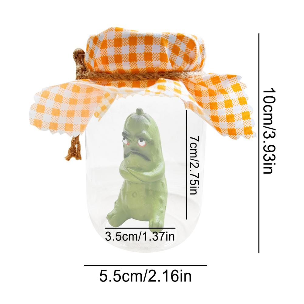 

Креативный скульптурный маринованный огурец в банке, ручной работы, милый огурец для эмоциональной поддержки, забавный огуречный орнамент для домашнего декора