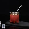 Haushalt 180 ML Edelstahl Doppelwandige Tasse Flacher Boden Rostfrei Mate Tasse Schildpattmuster Trinkbecher Küche
