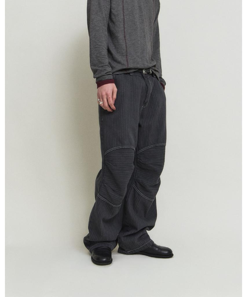Paradigm Film [Ep.01] Dyed Herringbone Double Knee Pants (Charcoal)