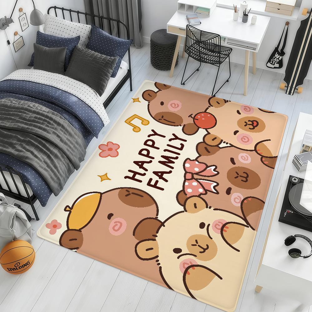 cartoon cute funny art Capybara hogar Bedside Rug Kitchen Bath Floor Mat Hallway Balcony Carpet Entrance Doormat Decor Home