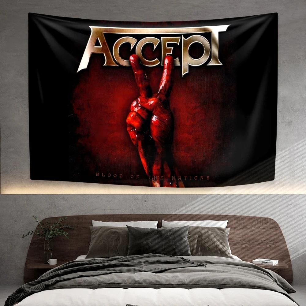 Německá rocková kapela Tapiserie Akceptuje Heavy Metalovou hudbu Domácí dekorace Nástěnná závěsná pokrývka Pozadí do ložnice na kolejích Festivalové dárky