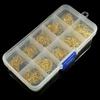 100Pcs Gold Iseini Fishing Hooks 100Pcs/Box Black Tube Payment Iseini Pressure Shank W/ Circle/Barbs