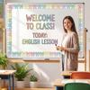 Self-Adhesive Bulletin Board Trim Poster Border Stickers  for Classroom Decorations