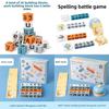 Wooden Childrens English Word Building Block Game Educational Toy For Early Learning Kids