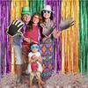 2 Pack Mardi Gras Foil Curtains Metallic Fringe Curtains Shimmer Curtain for Birthday Wedding Party Mardi Gras Party Decorations
