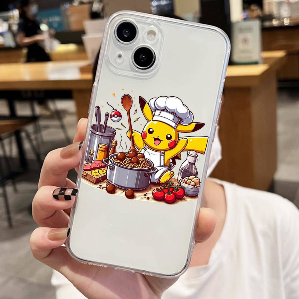 E-54 Θήκη Pokemon Pikachu για iPhone 7 8 11 12 13 14 15 16 Pro Max Plus Mini Xiaomi Redmi A3 9A 9C 10A 10C 13C Note 9 11 Realme Narzo C30 C55