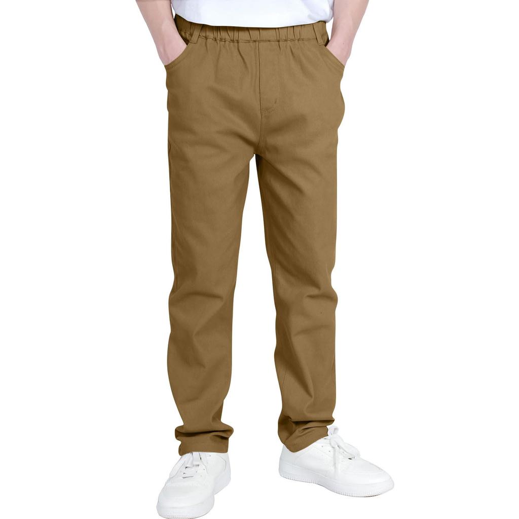 Fashionable Children's Casual Sports Overalls Casual Pants Boys And Girls Multi-pocket Elastic Trousers