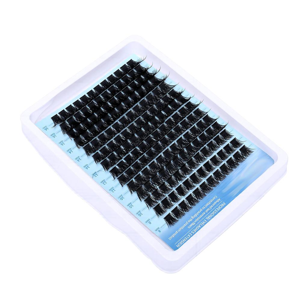 Lash Clusters Kit 8 16mm C Curved Soft Comfortable Individual Lashes Clusters Extensions Kit for Makeup