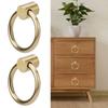 2pcs Vintage Brass Jewelry Box Handle Ring Furniture Kitchen Cabinet Wardrobe Door Pull Knob