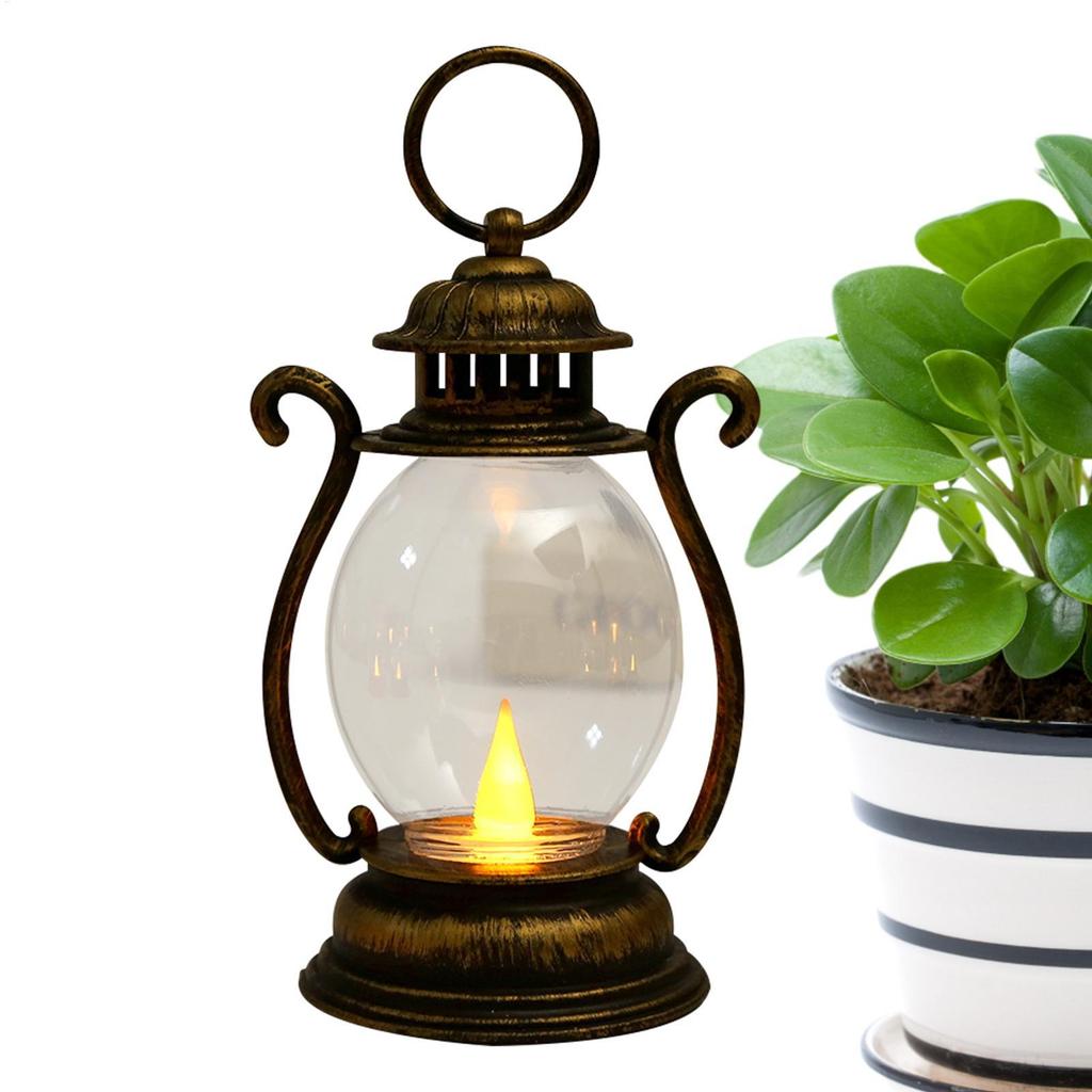 Portable Retro Lantern Lamp Handheld LED Tent Light Battery Powered Home Decor Lights Outdoor Camping Lantern Night Lights