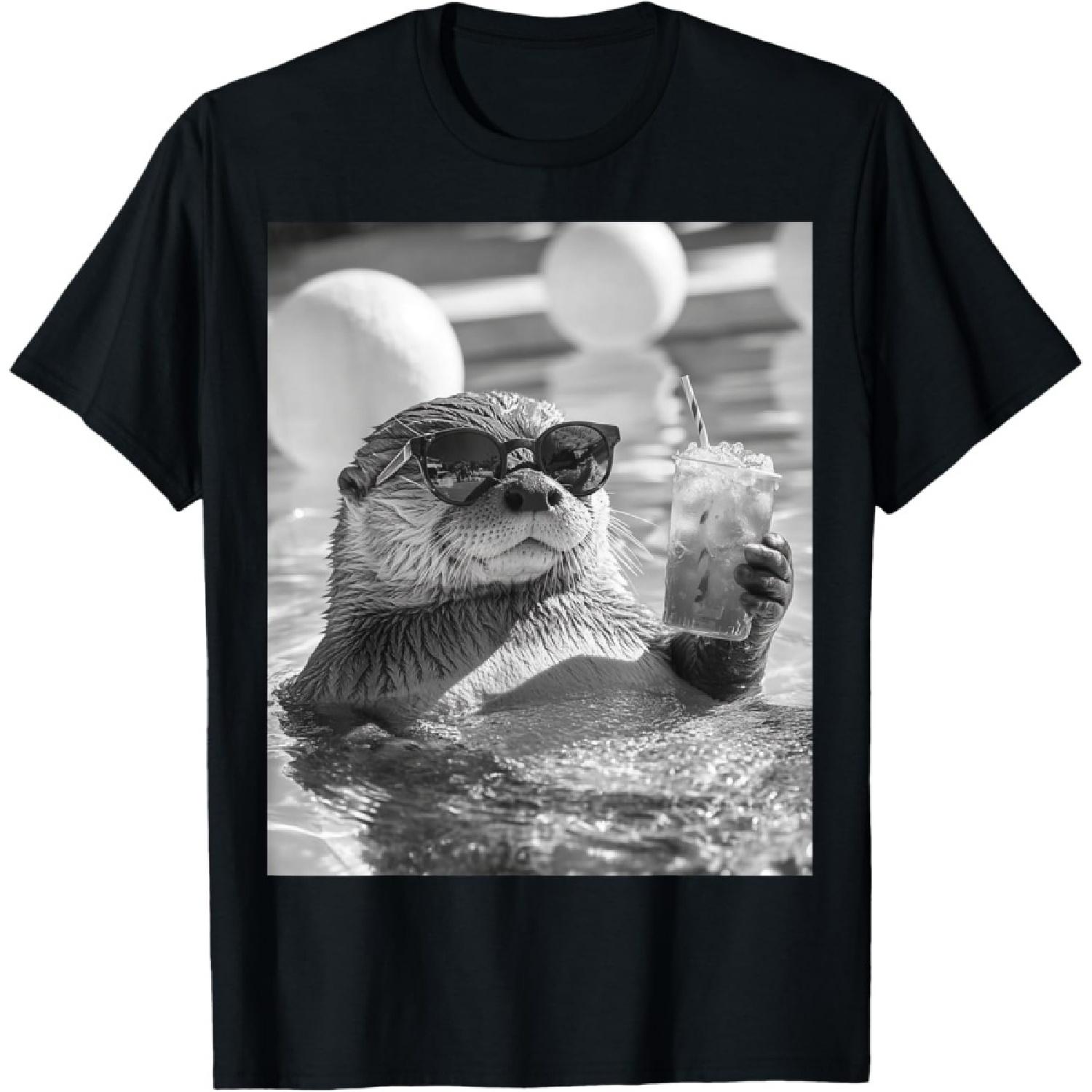 Cool Otter Selfie T-Shirt S