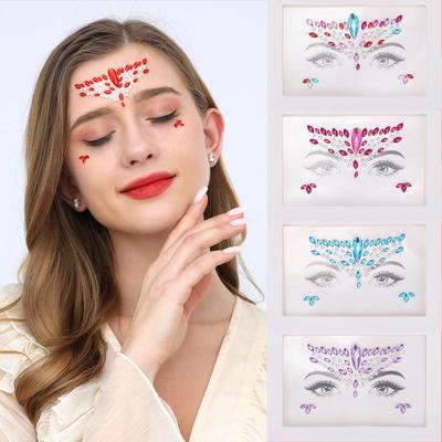 Adesivo Diamante Impermeabile a Lunga Durata Unisex per la Fronte per Halloween e Festival