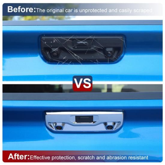 Chrome Tailgate Latch Handle Cover Trim Shell For + Chevrolet Silverado /GMC