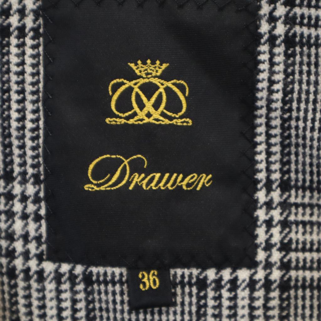 Drawer Made In Japan Stainless Collar Coat 36 Black With Liner Vest Women Used