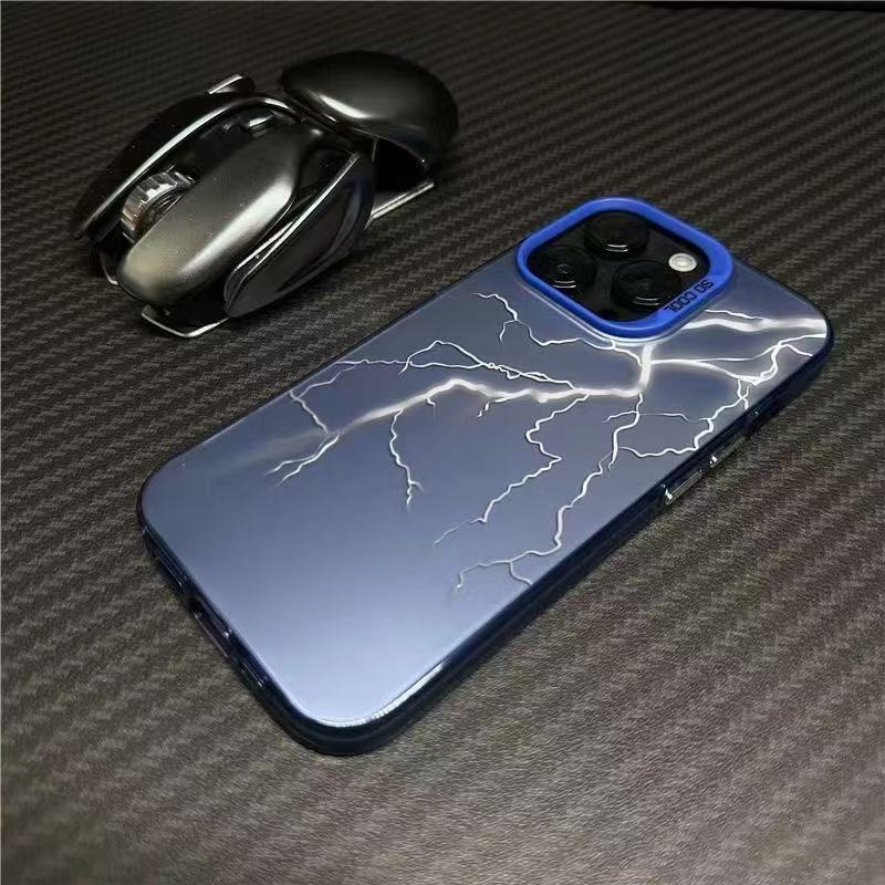 Silver Lightning Is Suitable for Apple 17promax Mobile Phone Case Iphone14plus New 13pro Europe and America 12/16.