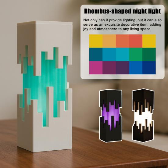 Futuristic Night Light 3D Printed Cyberpunk Led Desk Lamp