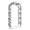 Arche de jardin - Noir - 116x45x240 cm - Acier - Structure robuste - Utilisations multiples