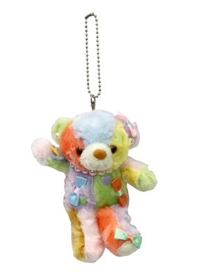 Απογειώσου Βελούδινο Kawaii Αρκουδάκι Παστέλ Μπρελόκ