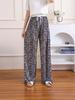 Sommer Damen Eis Seide High-Waist Weite Hosen - Lässig, Locker und Kühl für Zuhause oder Draußen