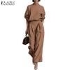 Women Long Sleeve Pullover Tops and Pants Autumn Two Piece Suit Sets