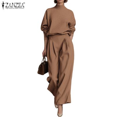 Women Long Sleeve Pullover Tops and Pants Autumn Two Piece Suit Sets