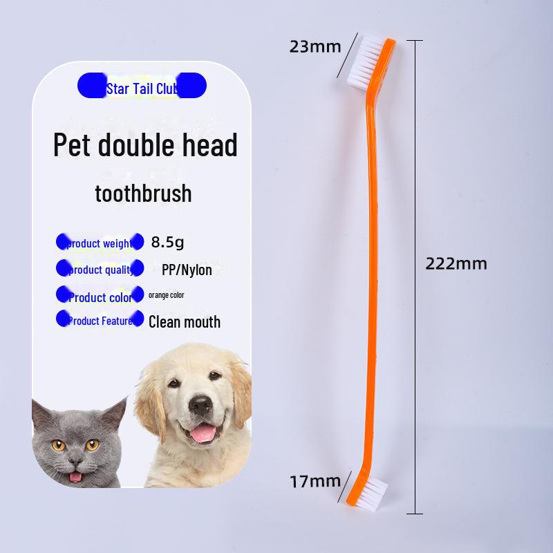 Disposable Pet Toothbrush for Dogs & Cats - Individually Wrapped for Oral Cleaning