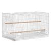Bird Flight Cage 18 in Small Metal Parakeet Cage for Cockatiels White
