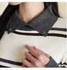2026 Autumn-Winter Women's Striped Polo Collar Sweater: Versatile Knitwear for Layering