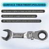AEE2-Short Handle Ratchet Wrench With Movable Head,Quick Dual-Purpose Open End Wrench,Hardware Tool, Labor-Saving Wrench