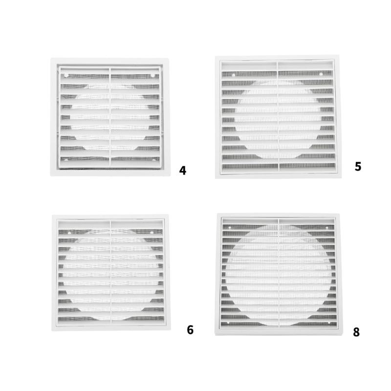 Square Diffuser Ducting Ventilation Cover with Screen Mesh Air Vent Cover for Bathroom Office Kitchen Ventilation