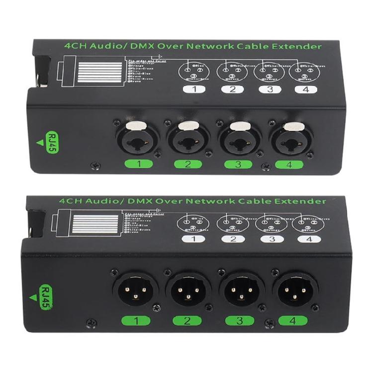 4-Kanal DMX512 RJ45 Ethercon Signal Extender RJ45 Ethercon Kabeladapterbox für Studioaufnahmen