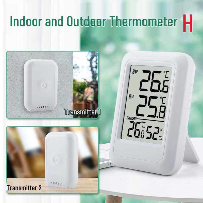 Wireless Indoor/Outdoor Thermometer: Digital Wall-Mounted Temperature Gauge for Home and Greenhouse