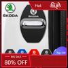 Car Sticker 2025 New 4PCS Car Door Lock Decoration Protector Cover Emblem Case For Skoda Fabia Octavia Kodiaq Superb Karoq Fabia
