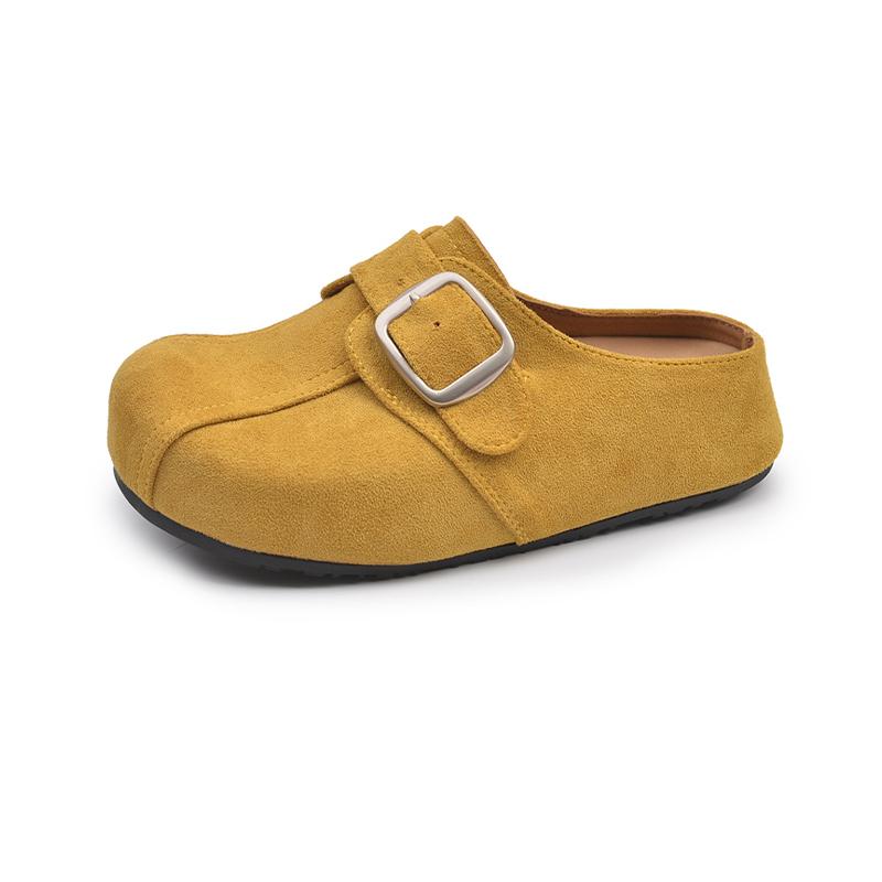 Mode Flats Plateau Damen Hausschuhe Slingback Wildleder Gemütliche Pantoletten Schuhe Lässig Neu Wildleder Frau 2025 Mode Kleid Zapatillas De Mujer