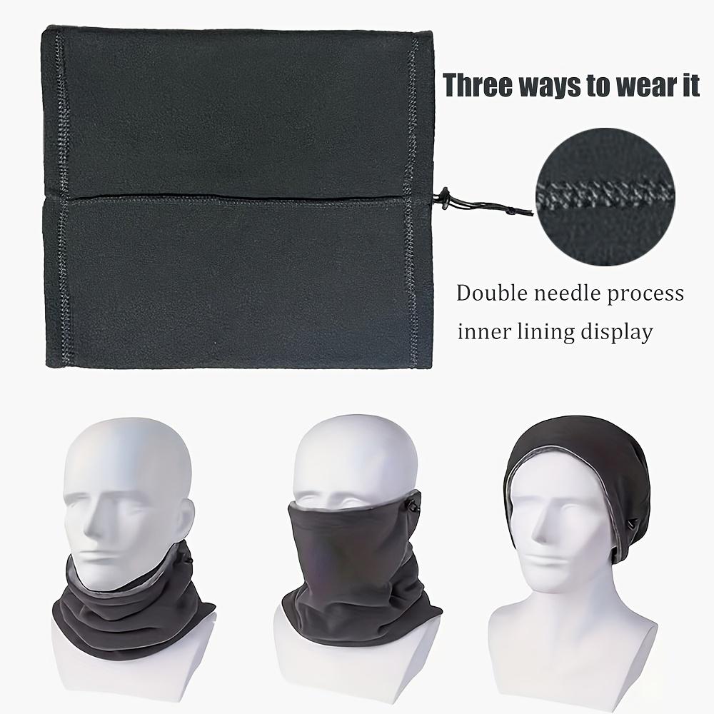 1pc Men's Heavy-Duty Thermal Balaclava Face Mask - Windproof Fleece Lining & Breathable Neck Gaiter for Skiing, Cycling, Motor