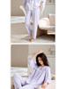 Women's Long Sleeve Modal Cotton Pajamas - Thin, Plus Size Home Wear for Middle-Aged Moms, Ideal for Spring, Autumn, and Winter