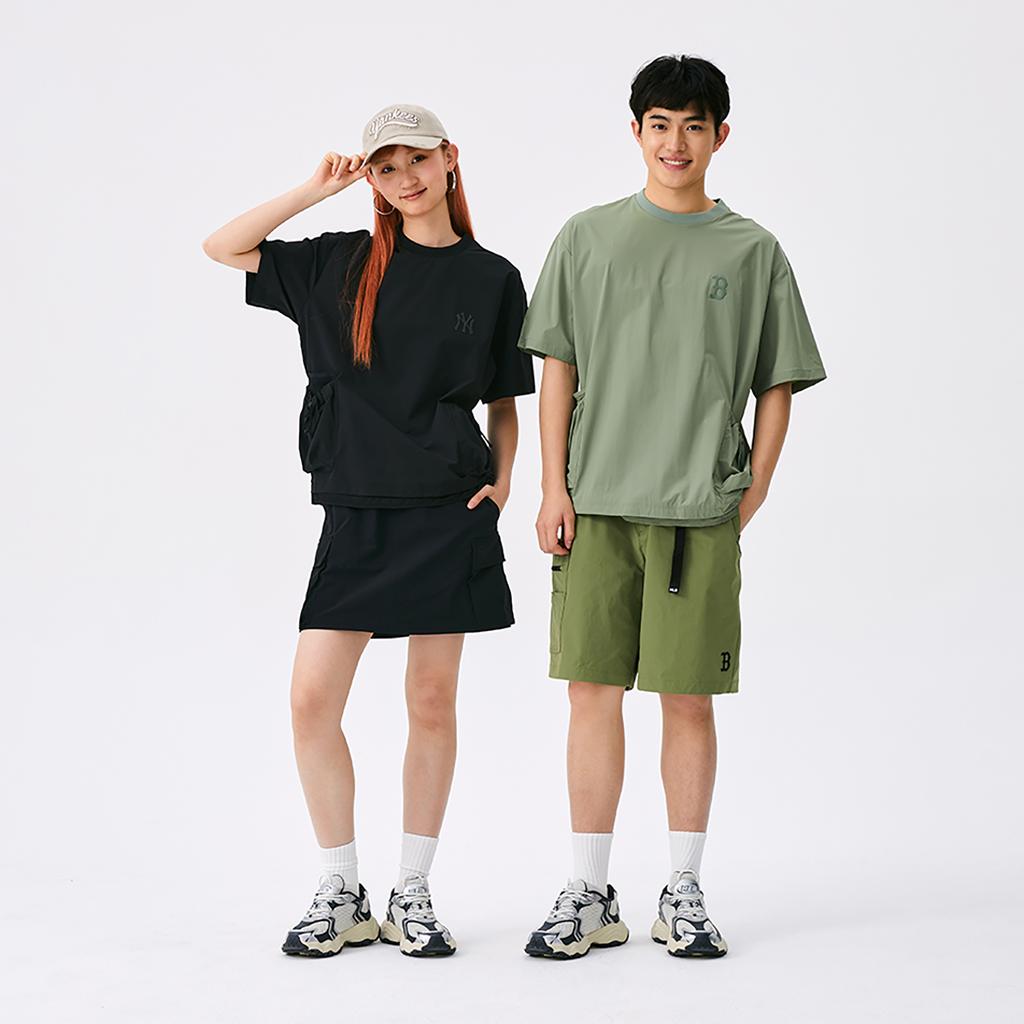 New MLB Basic Collection Boston Red Sox SS25 T Shirt Unisex Khaki 3ARSB0553-43KAP