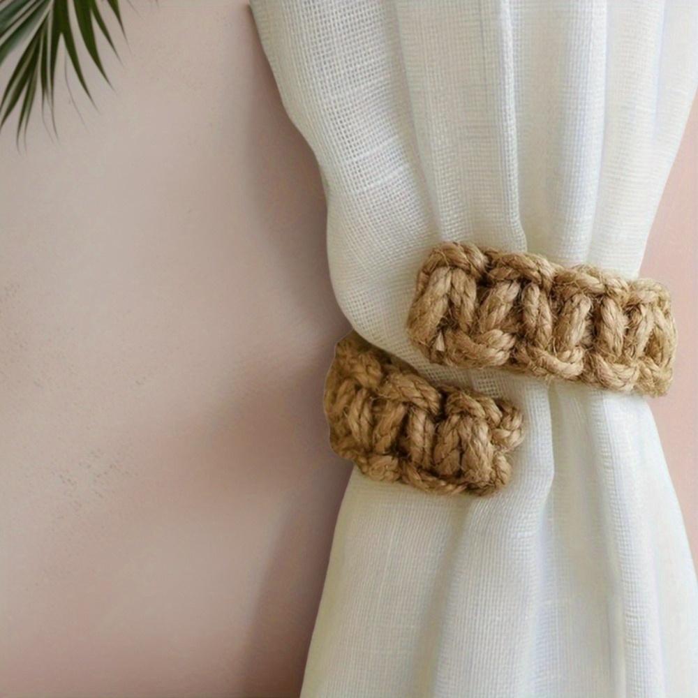 Curtain Tiebacks, Hand-woven Rope Curtain Tiebacks Minimalist Style Curtains, Hotel, Bedroom, Curtain Decoration
