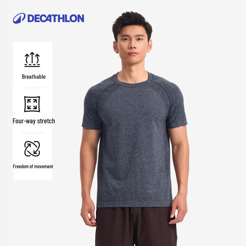 

Decathlon Men s Seamless Breathable Training T-Shirt 2XL