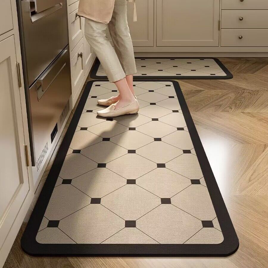 Anti Fatigue Kitchen Mats,Non Slip Farmhouse Rugs Sets Waterproof Kitchen Mat for Floor,Cushioned Standing Mat for Office,Laundry,Sink,Desk