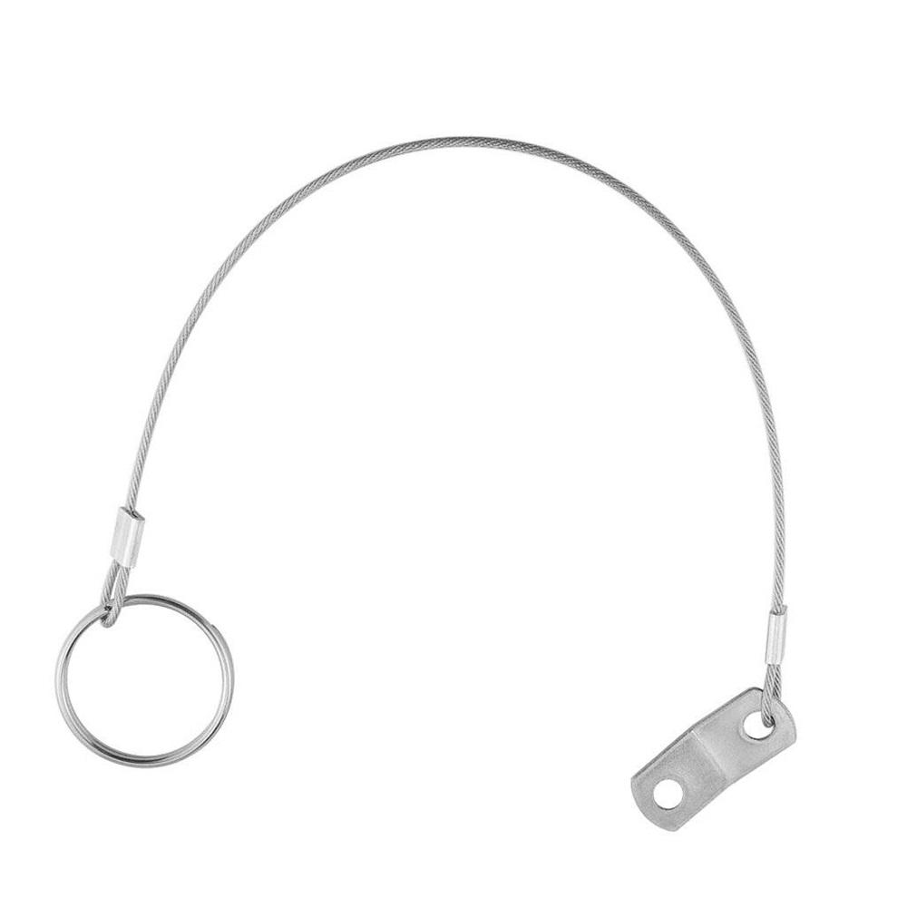 2 Pcs Stainless Steel 304 Lanyard Cable Safety Tether Wire For Loss Prevention 1 Loop With Quick Release Ring & Rubber Coating