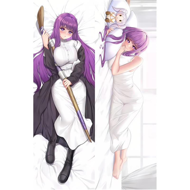 Hot Anime Frieren At the Funeral Frieren Aura Fern Hugging Body Pillow Case DIY Cushion Peach Skin/2way Tricot Pillow Cover