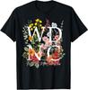 Retro Floral WDNC We Do Not Care Club - WDNC T-Shirt