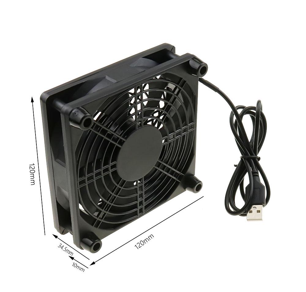 Router Cooling Fan DIY PC Cooler TV Box Wireless  Silent Quiet DC 5V USB Power 120mm 240mm Fan 12CM W/Screws Protective Net